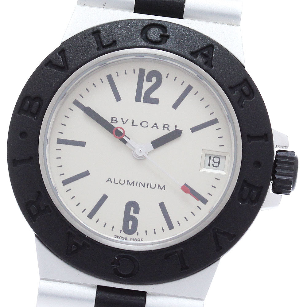 BVLGARI aluminum AL32A Date Silver Dial Quartz Boy's Watch_878621
