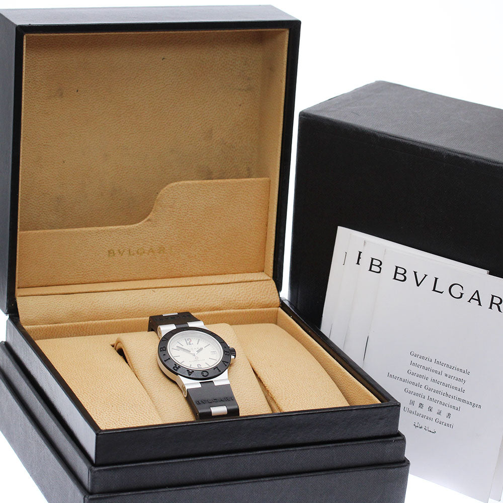 BVLGARI aluminum AL32A Date Silver Dial Quartz Boy's Watch_878621