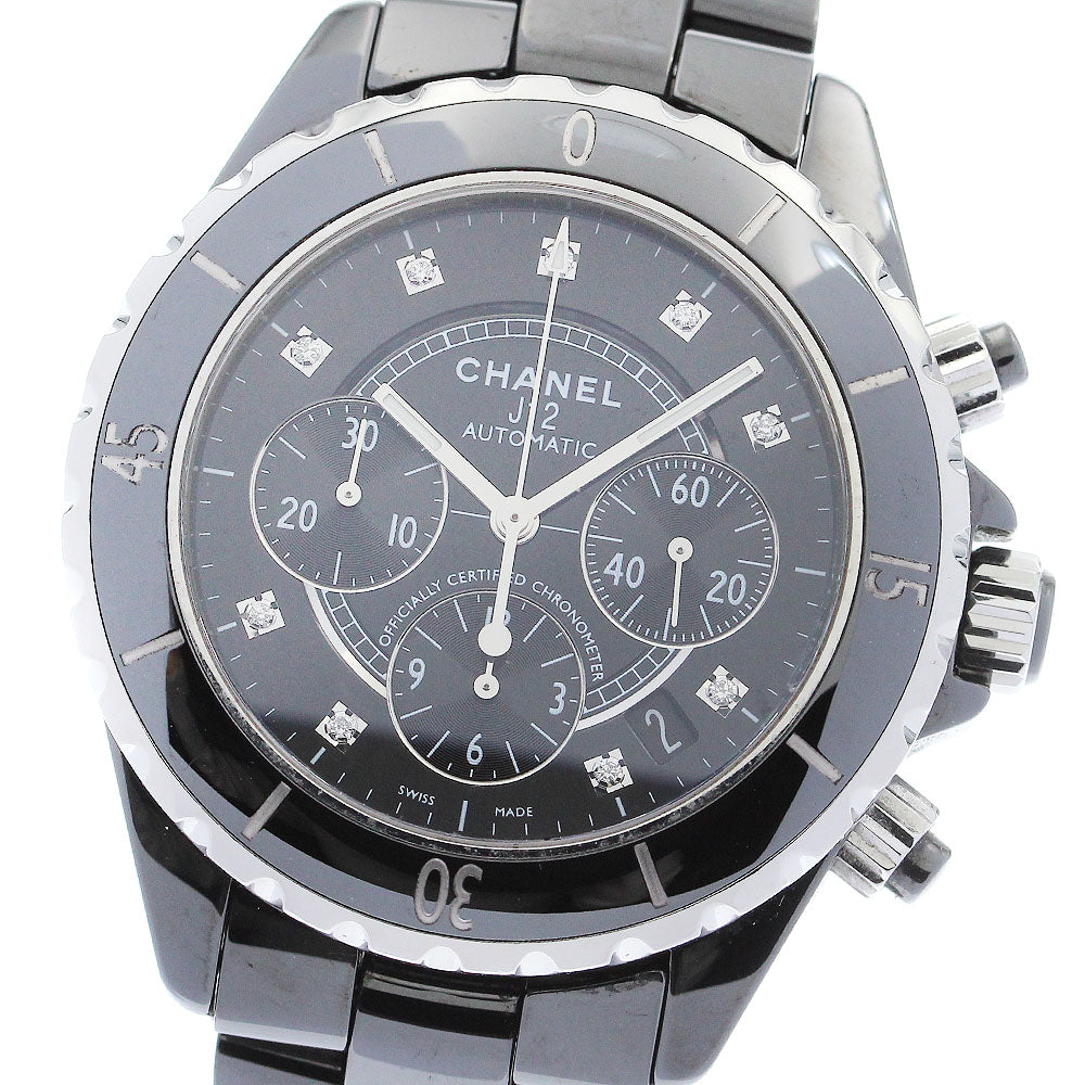 CHANEL J12 H2419 Chronograph 9P Diamond black Dial Automatic Men's Watch_878643