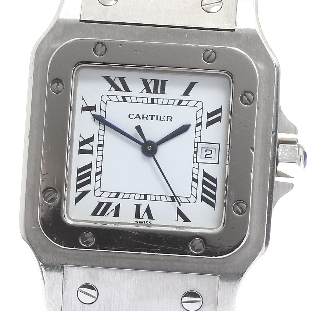 CARTIER Santos GalbeeLM Date white Dial Automatic Men's Watch_878654