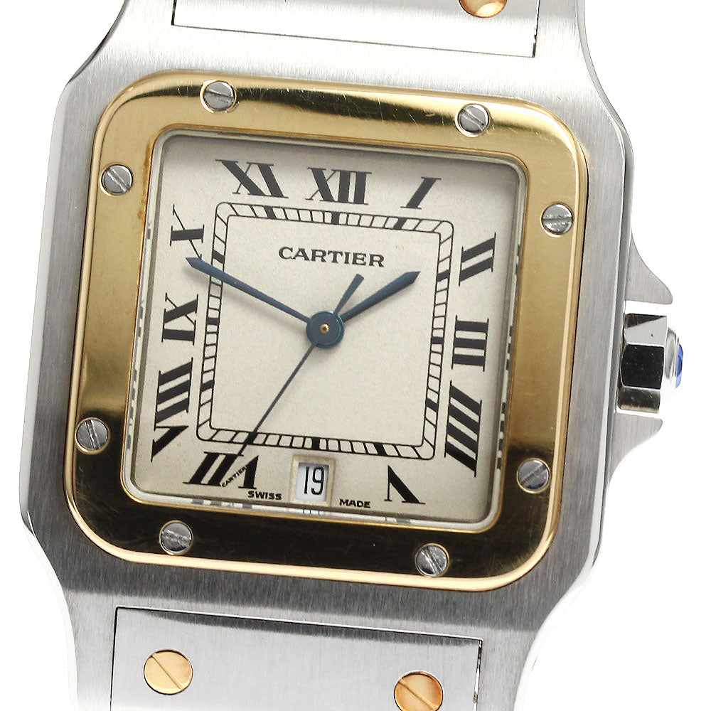CARTIER Santos GalbeeLM W20011C4 Date SS/YG beige Dial Quartz Men's Watch_878670