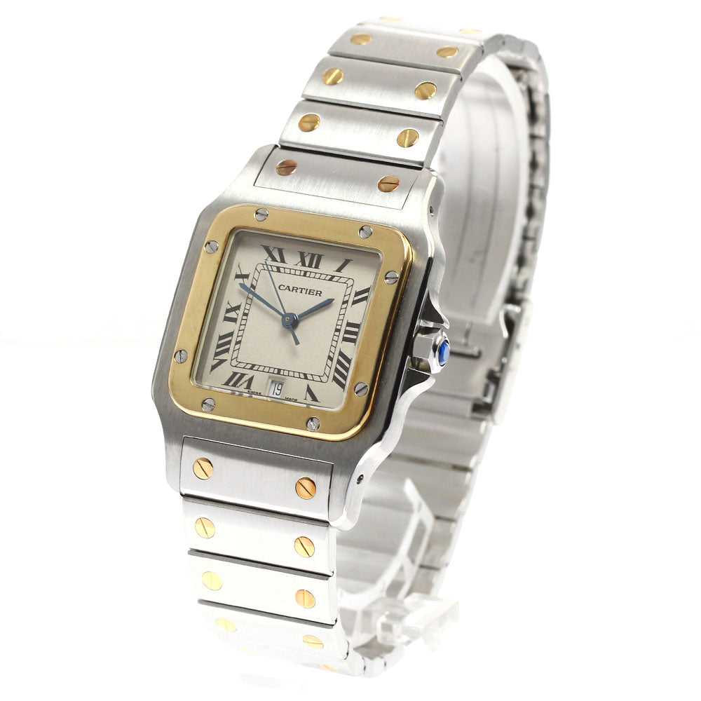 CARTIER Santos GalbeeLM W20011C4 Date SS/YG beige Dial Quartz Men's Watch_878670