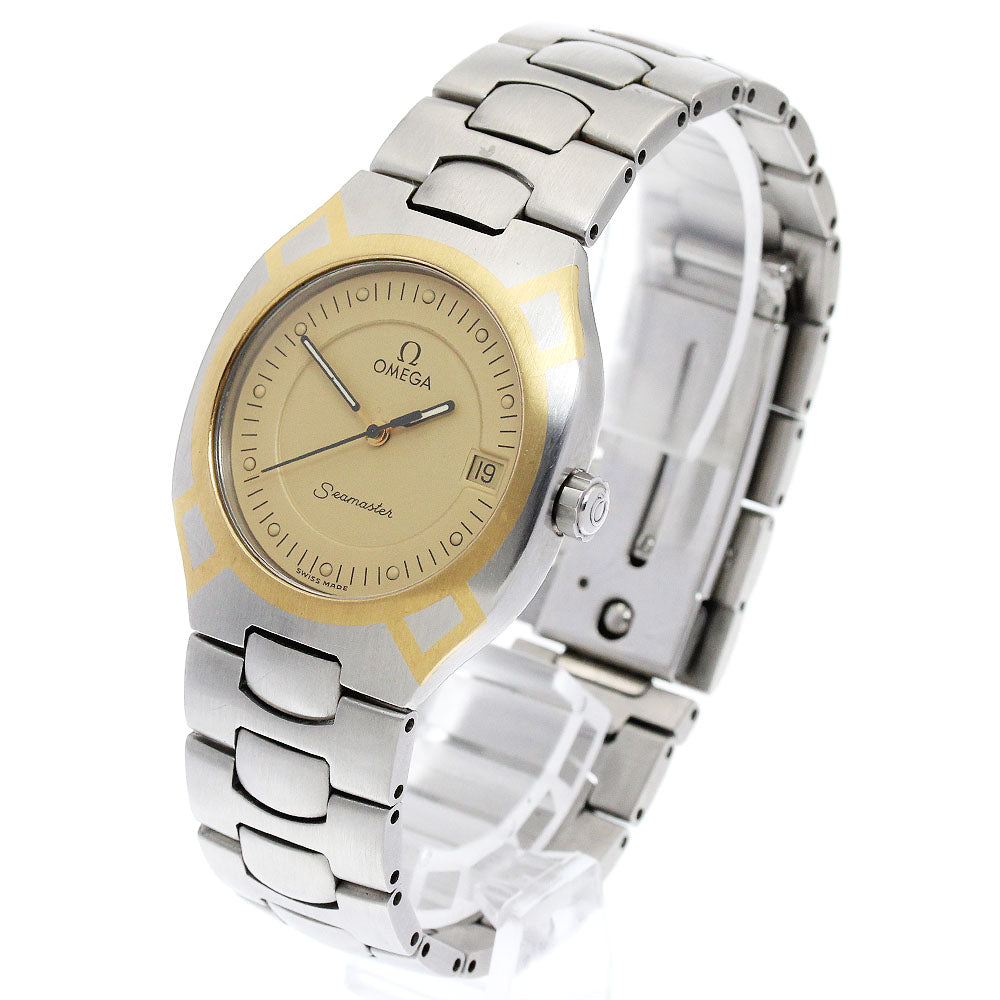 OMEGA Seamaster Polaris Date Gold Dial Quartz Men's Watch_878683