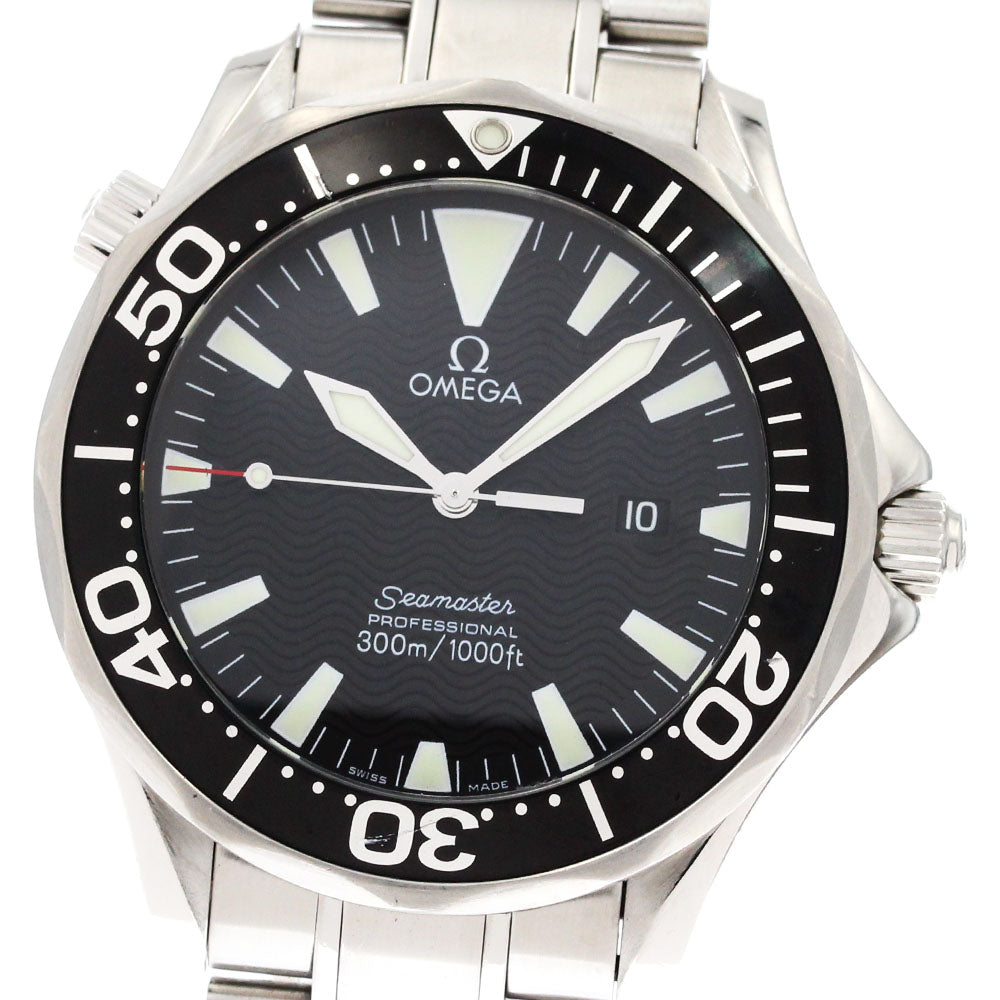 OMEGA Seamaster300 2264.50 Date Black Dial Quartz Men's Watch_878697