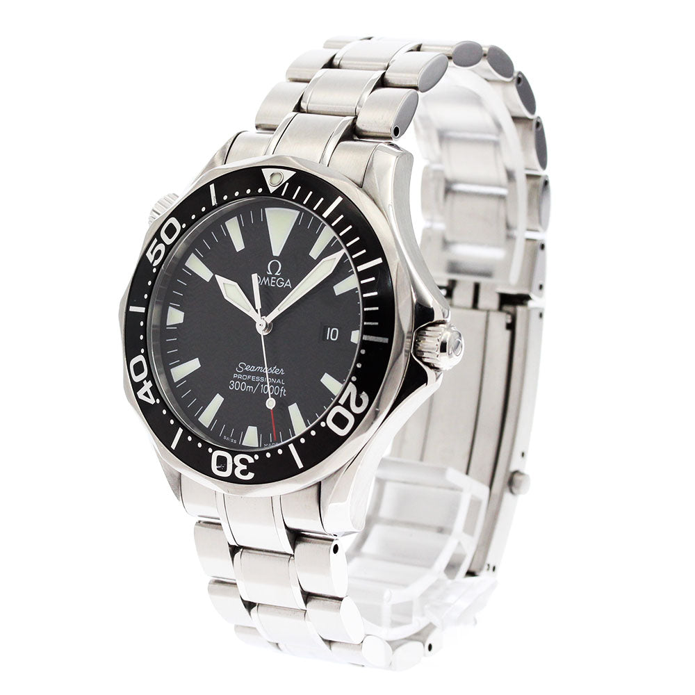 OMEGA Seamaster300 2264.50 Date Black Dial Quartz Men's Watch_878697