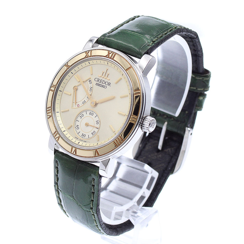 SEIKO CREDOR GCAY996/4S79-0020 K18PGBezel power reserve Silver Dial Hand Winding Men's Watch_878704
