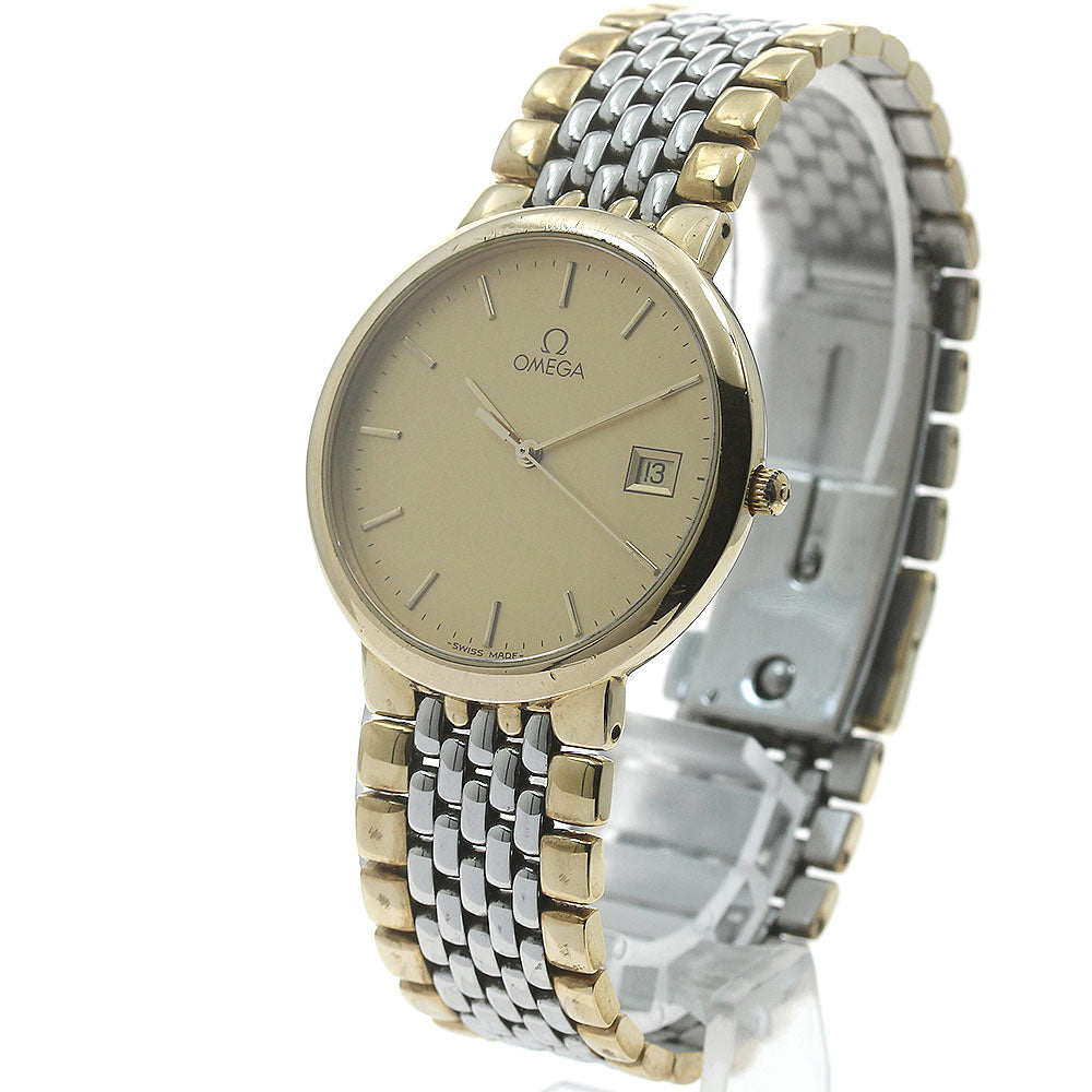 OMEGA De Ville Date gold Dial Quartz Men's Watch_878721