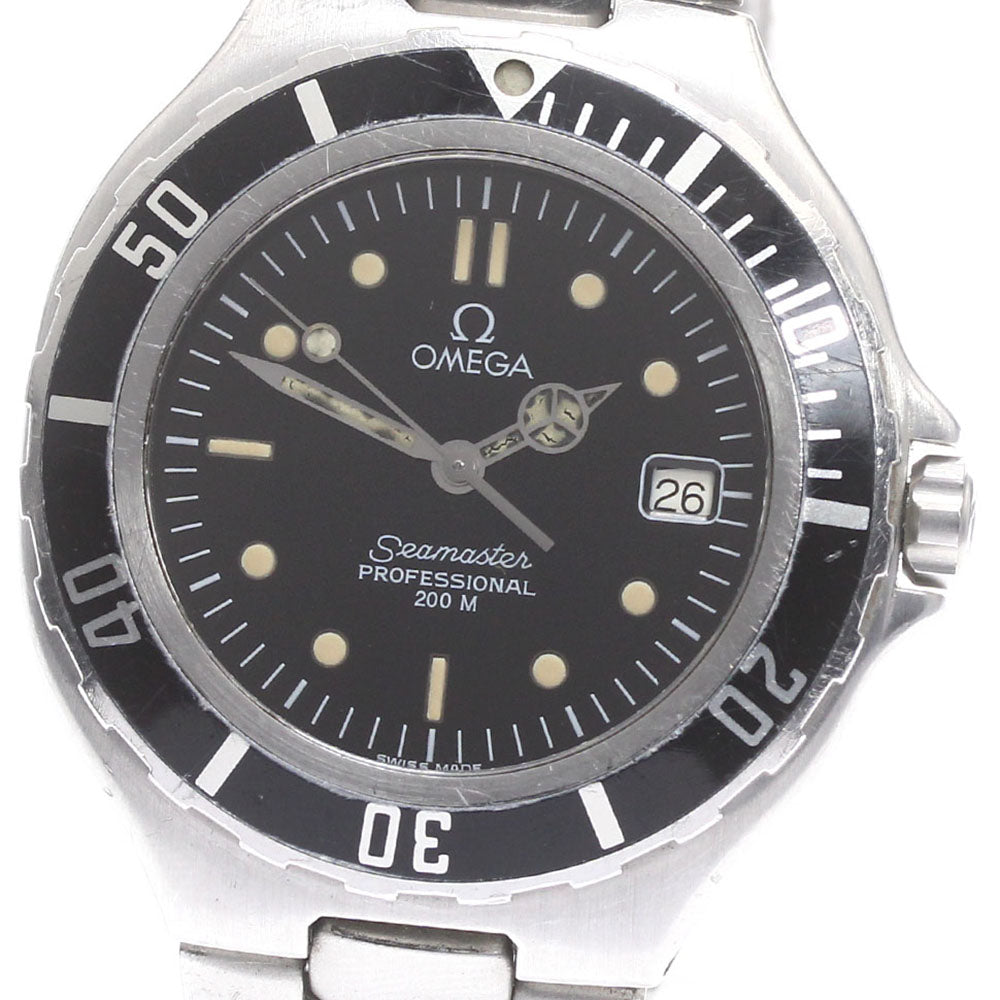 OMEGA Seamaster200 Date black Dial Quartz Men's Watch_878730