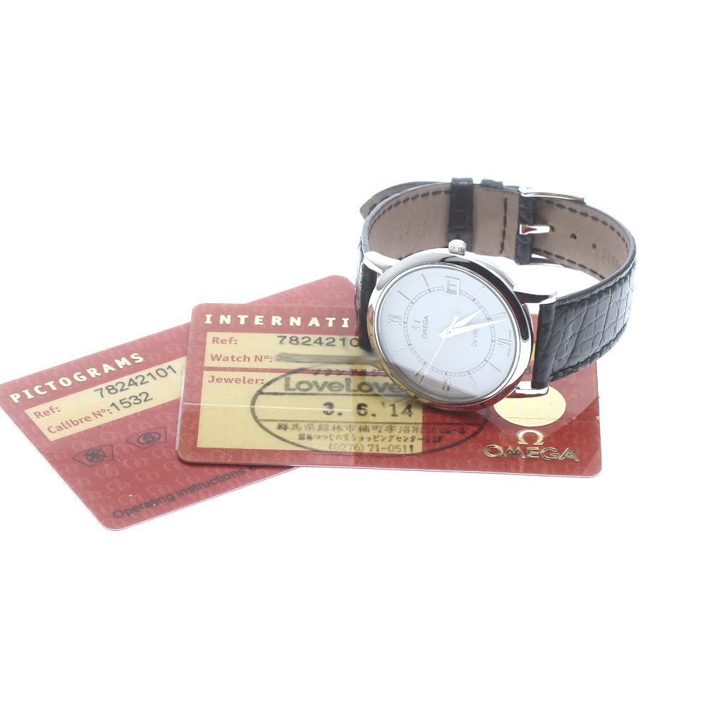 OMEGA De Ville Prestige 7824.21.01 Date white Dial Quartz Men's Watch_878736