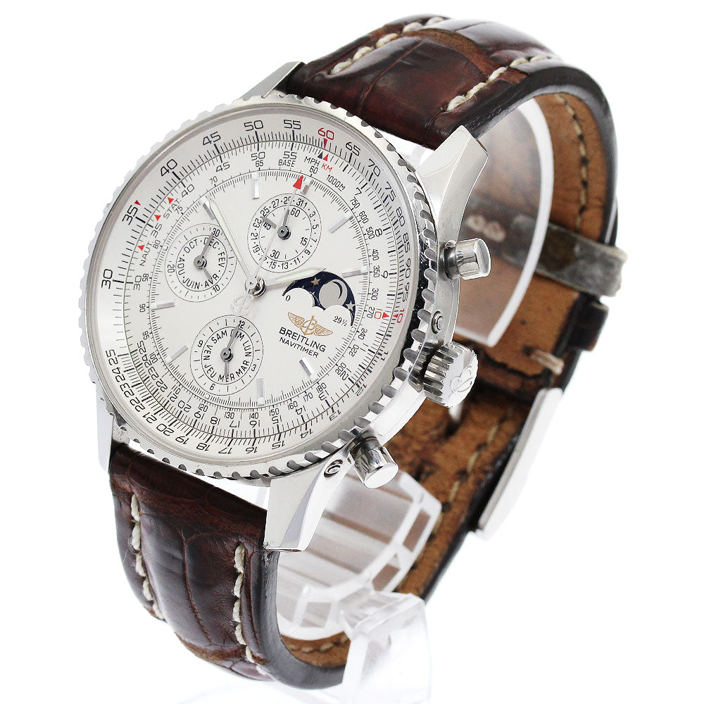 BREITLING Navitimer Olympus A19340 Moon phase Silver Dial Automatic Men's Watch_878750