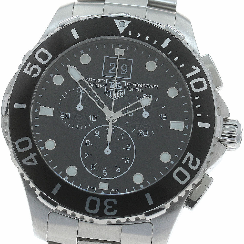 TAG HEUER Aqua racer CAN1010 Chronograph black Dial Quartz Men's Watch_878756