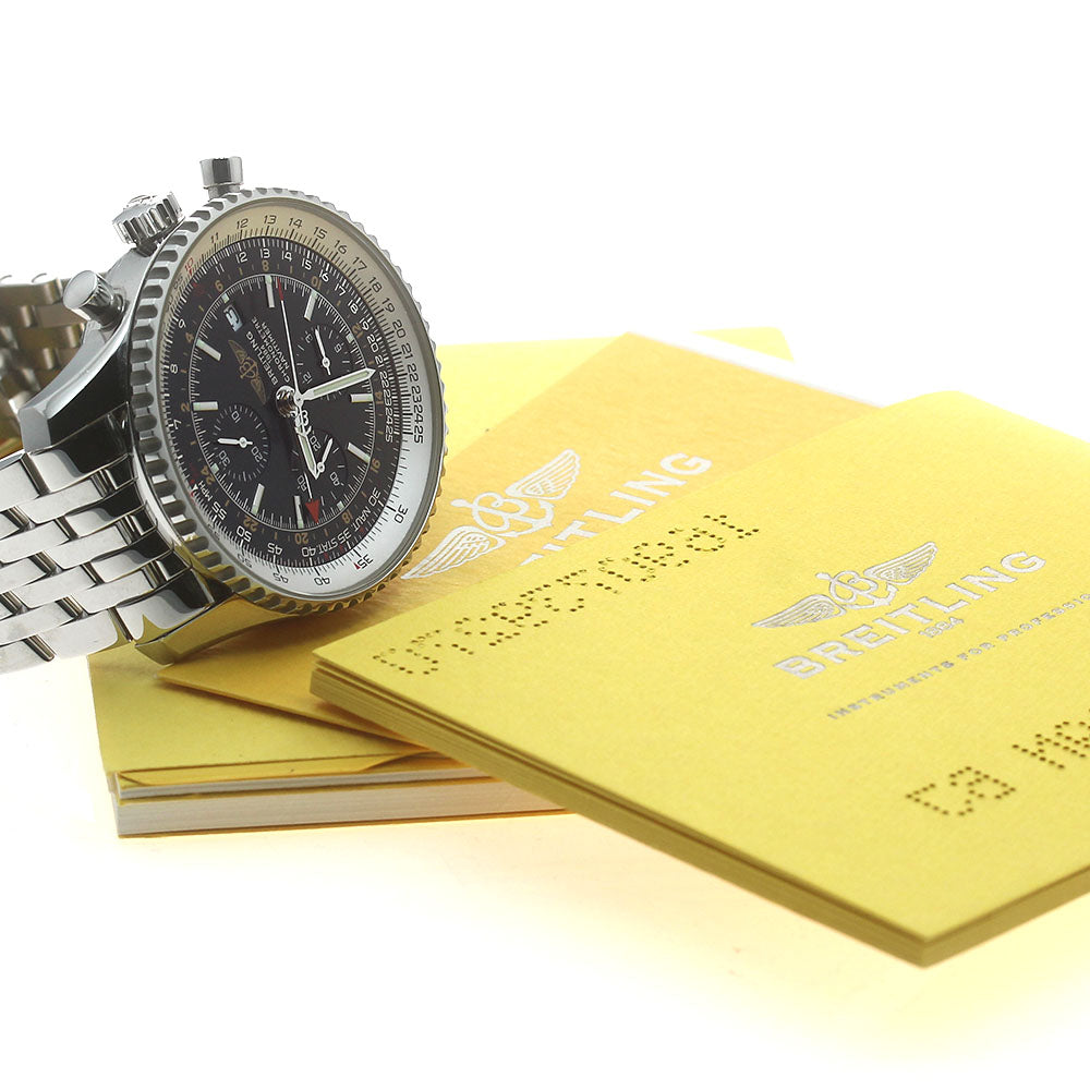 BREITLING Navitimer World A24322 Chronograph GMT Automatic Men's Watch_878757