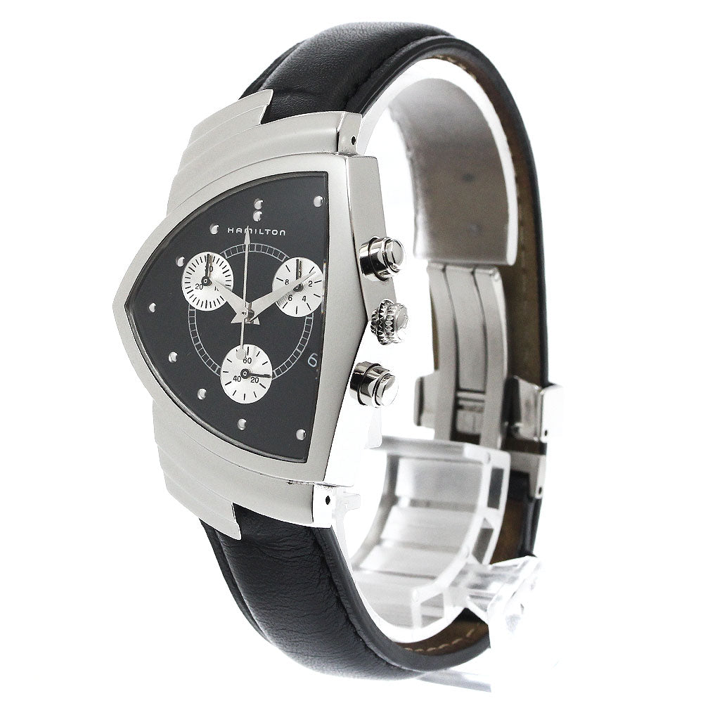 HAMILTON Ventura H244121 Date Chronograph black Dial Quartz Men's Watch_878766
