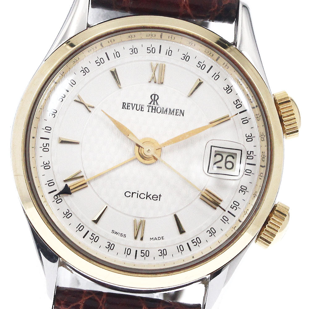 REVUE THOMMEN cricket 8318002 alarm Silver Dial Hand Winding Men's Watch_878769