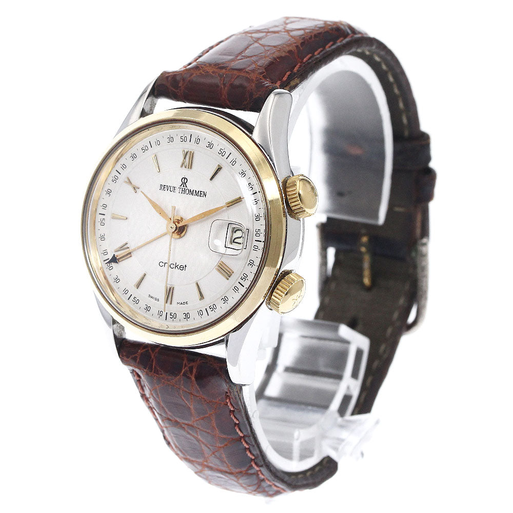 REVUE THOMMEN cricket 8318002 alarm Silver Dial Hand Winding Men's Watch_878769