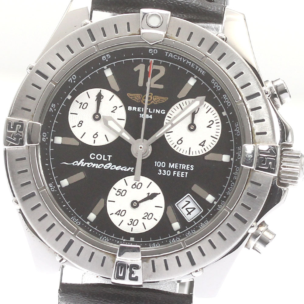 BREITLING Colt Chrono Ocean A53050 Date black Dial Quartz Men's Watch_878795