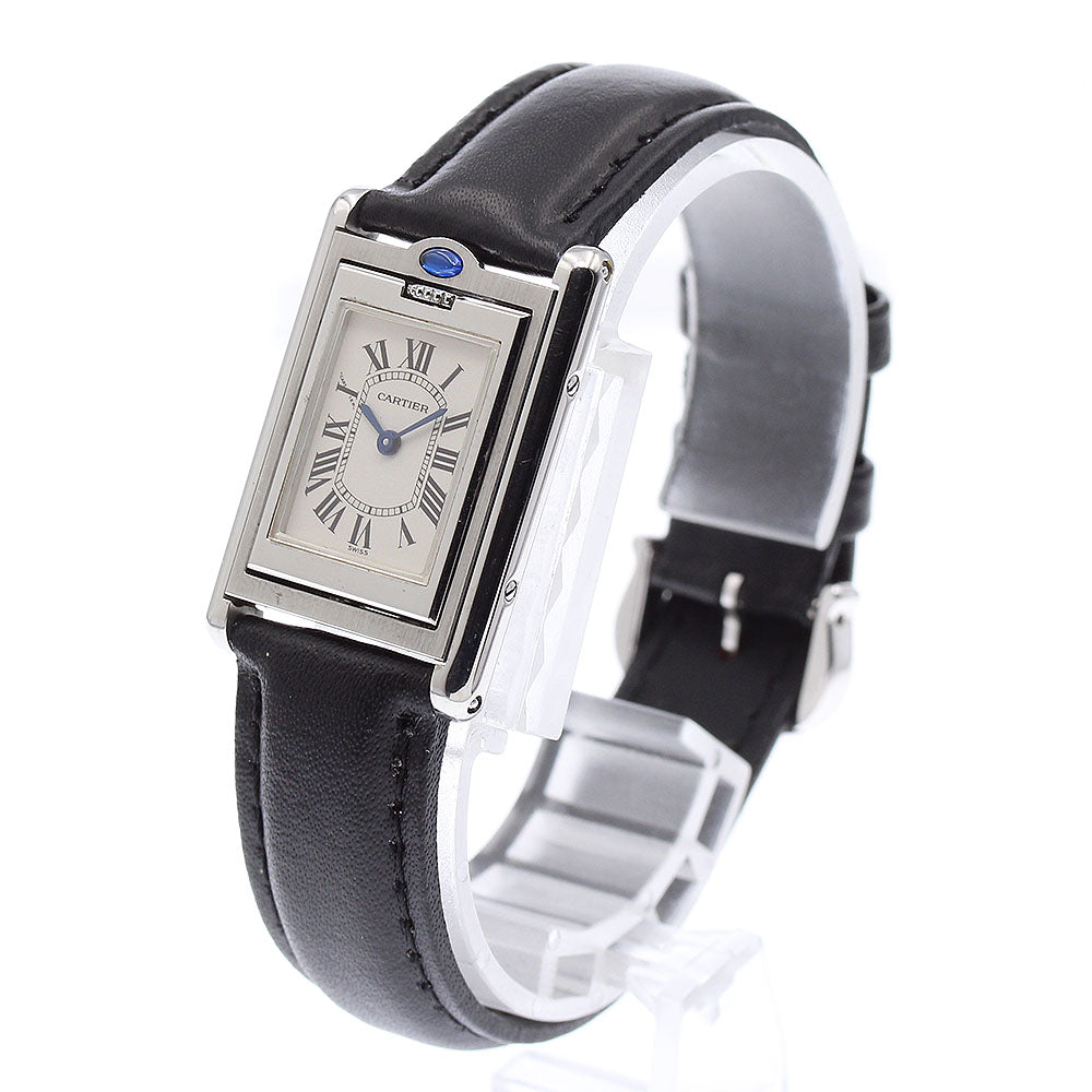 CARTIER Tank Basculante W1011158 Beige Dial Quartz Ladies Watch_878796
