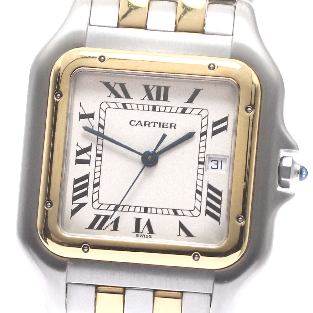 CARTIER PANTHERELM 83083442 Square 2 Row Date Quartz Men's Watch_878802