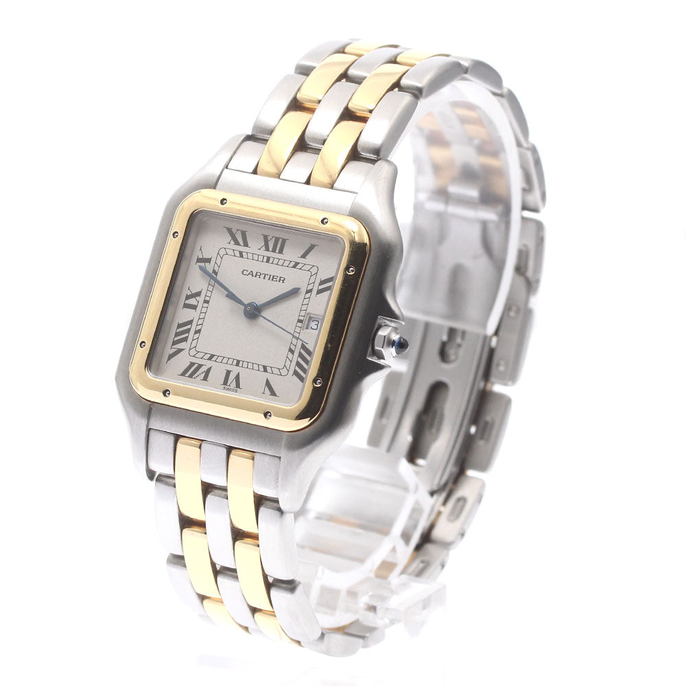 CARTIER PANTHERELM 83083442 Square 2 Row Date Quartz Men's Watch_878802