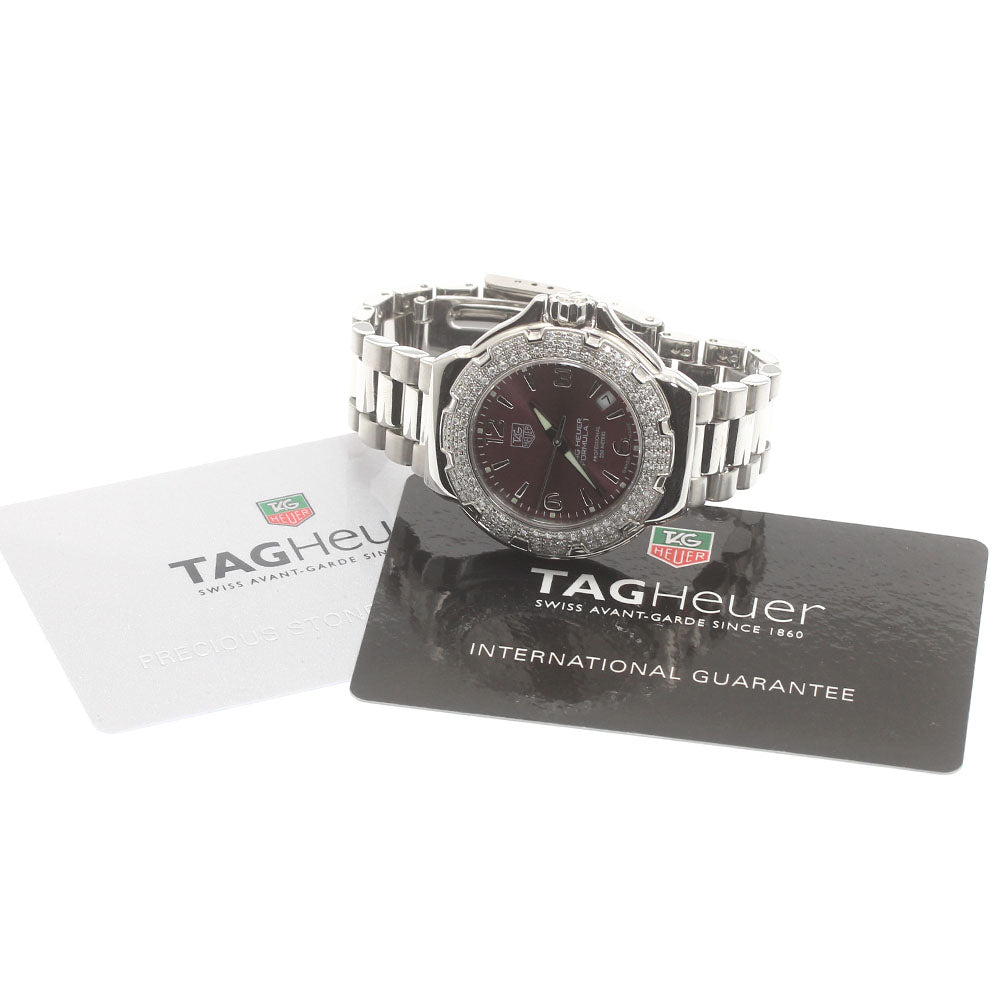 TAG HEUER Formula 1 WAC1219 date diamond bezel purple Dial Quartz Ladies_878809