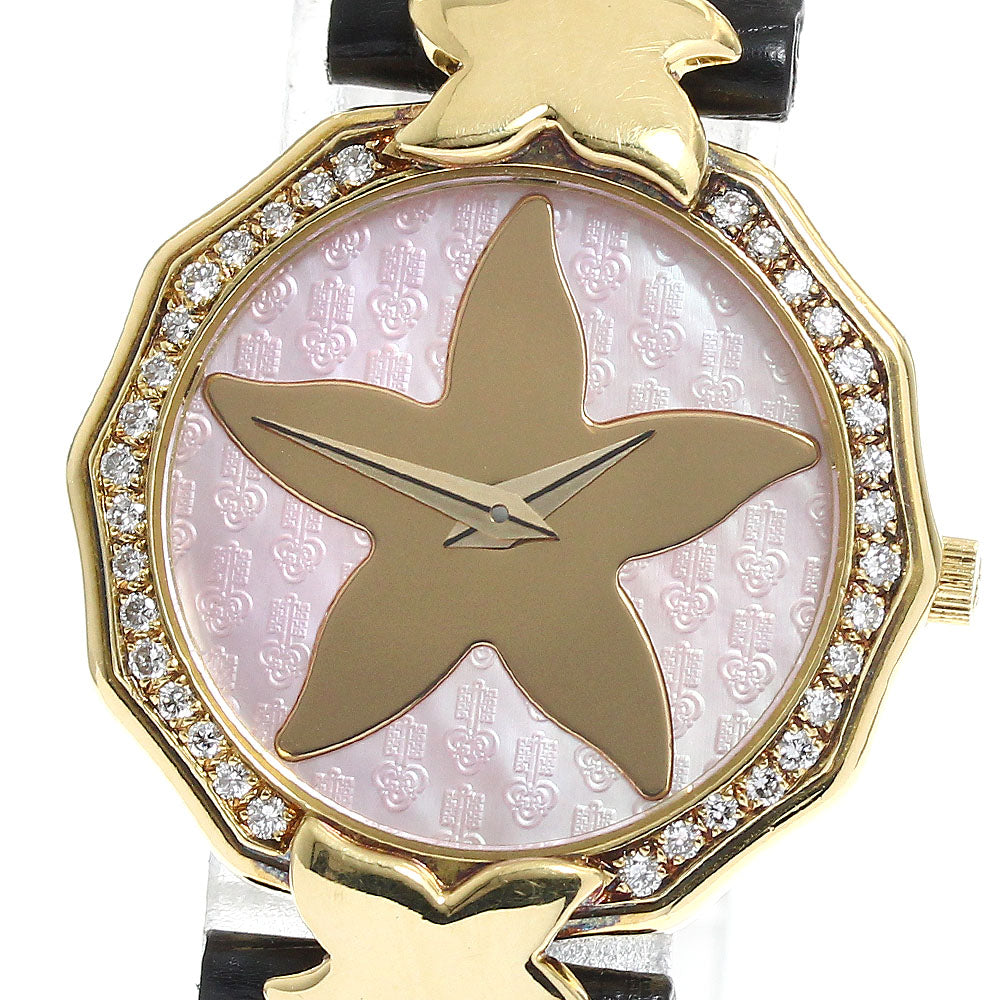 CORUM 30.936.65 K18YG diamond bezel Quartz Ladies Watch_878816