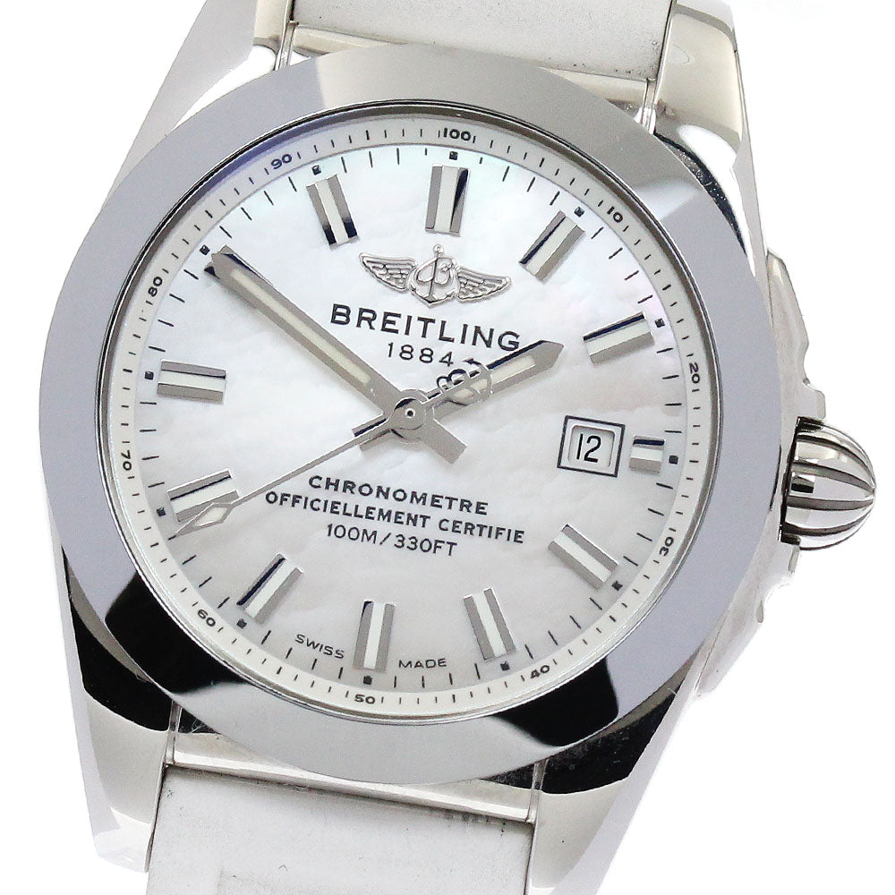 BREITLING Galactic 29 Sleek T W72348 Date White shell Dial Quartz Ladies Watch_878826