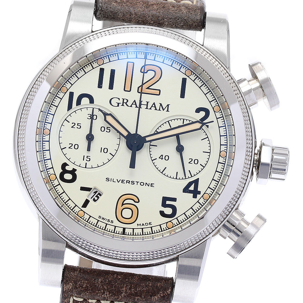 GRAHAM Silver Stone Vintage Chronograph beige Dial Automatic Men's Watch_878836