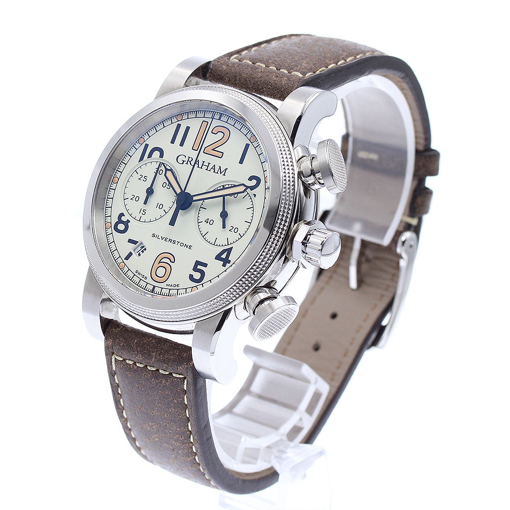 GRAHAM Silver Stone Vintage Chronograph beige Dial Automatic Men's Watch_878836