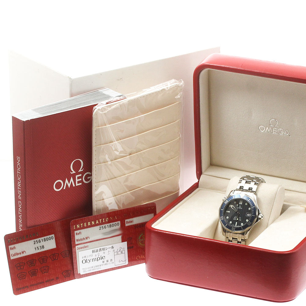OMEGA Seamaster300 Professional 2561.80 Date Navy Dial Quartz Boy's Watch_878853