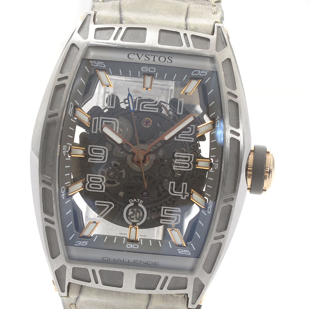 CVSTOS Challenge Jetliner CVT-JET-SL Date skeleton Dial AT Men's Watch_878861