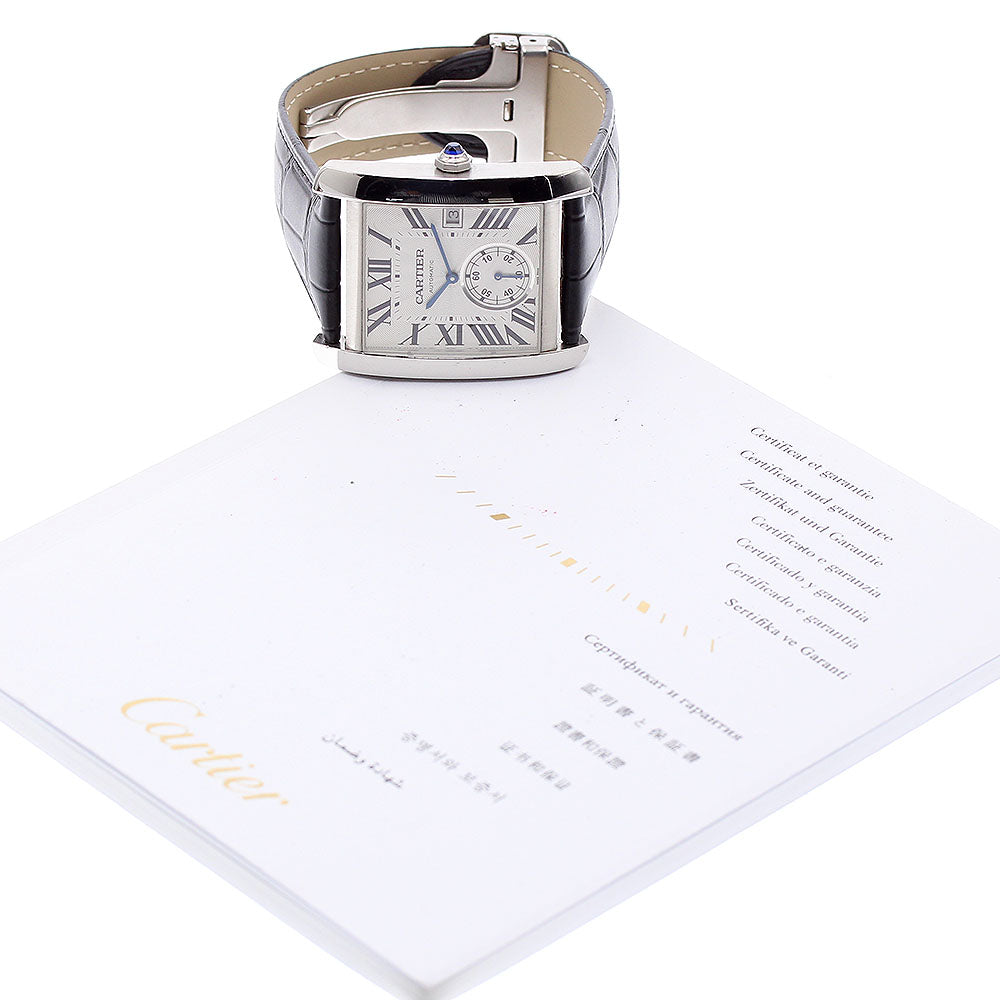 CARTIER Tank MC LM W5330003 Small seconds Silver Dial Automatic Men's Watch_878865