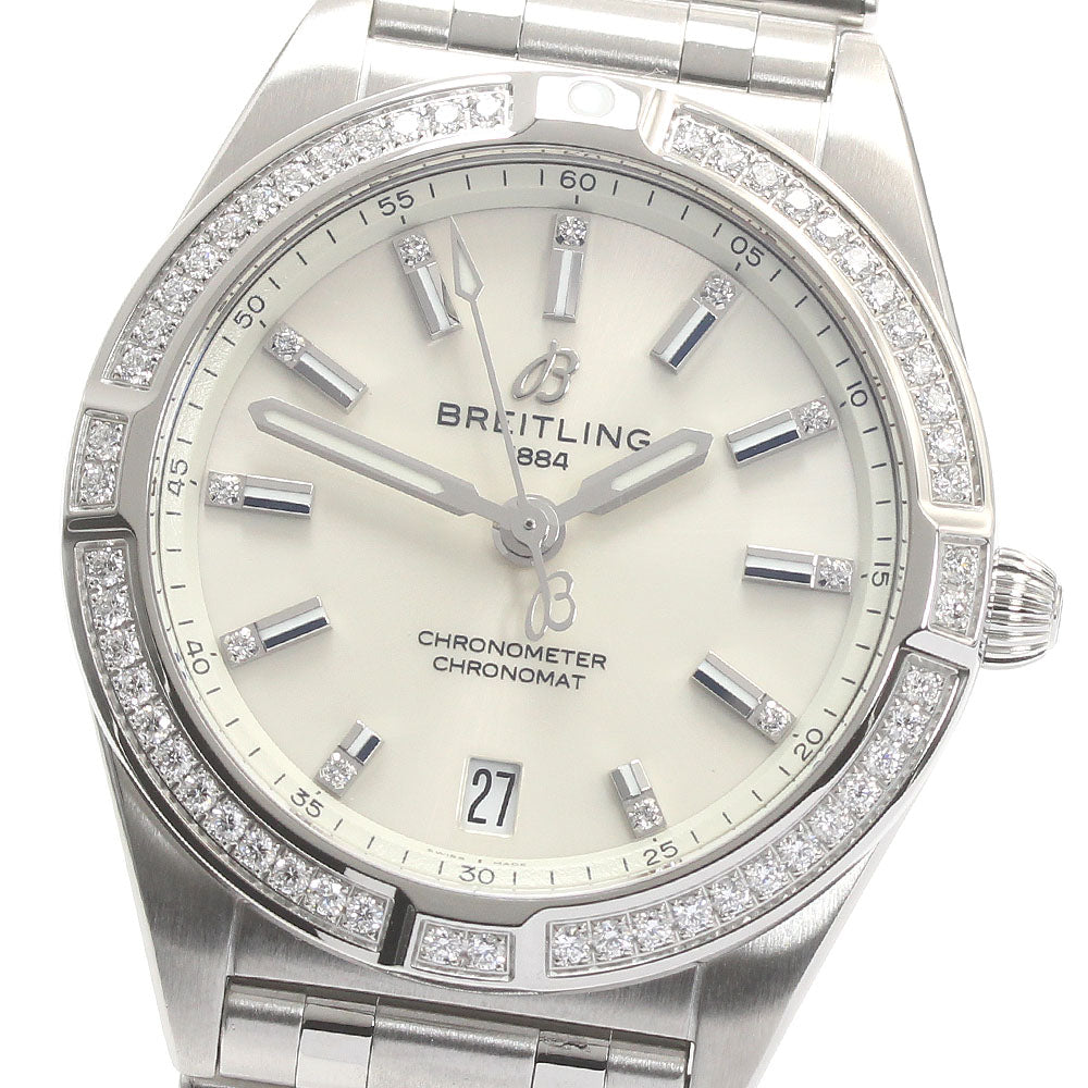 BREITLING Chronomat32 A77310 Bezel Diamond Quartz Ladies Watch_878867
