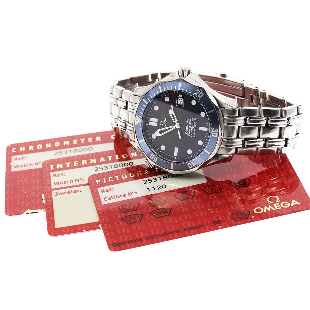 OMEGA Seamaster300 2531.80 Date Navy Dial Automatic Men's Watch_878870