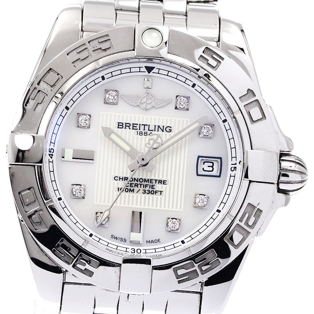 BREITLING Galactic 32 A71356 Date White shell Dial Quartz Ladies Watch_878874