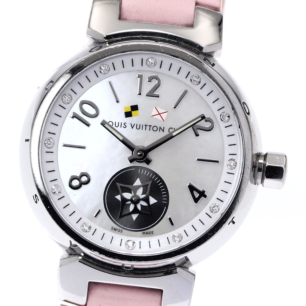LOUIS VUITTON Tambour Lovely Cup Q12M0 12P diamond White shell Dial Quartz Ladies Watch_878881