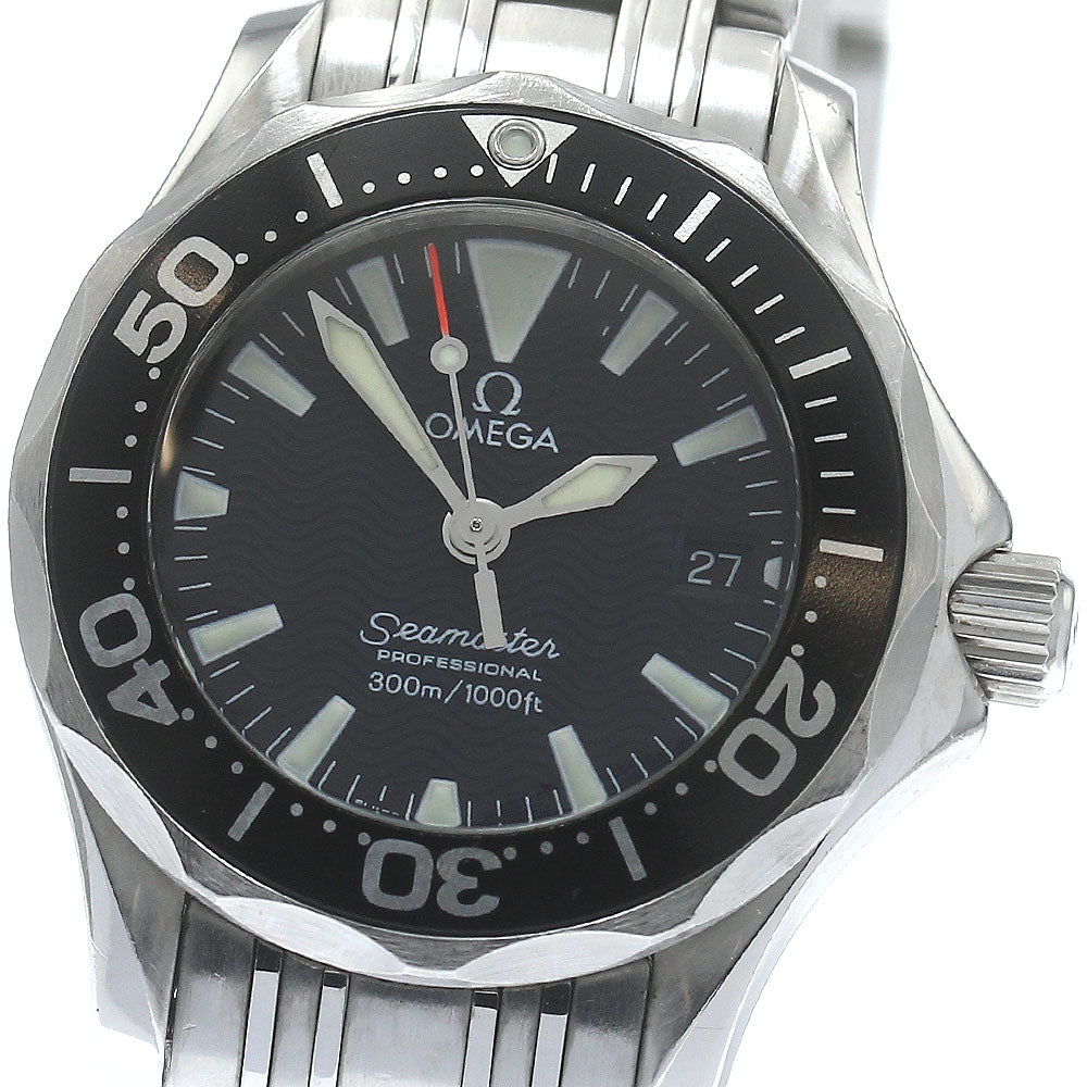 OMEGA Seamaster300 2282.50 Date black Dial Quartz Ladies Watch_878885