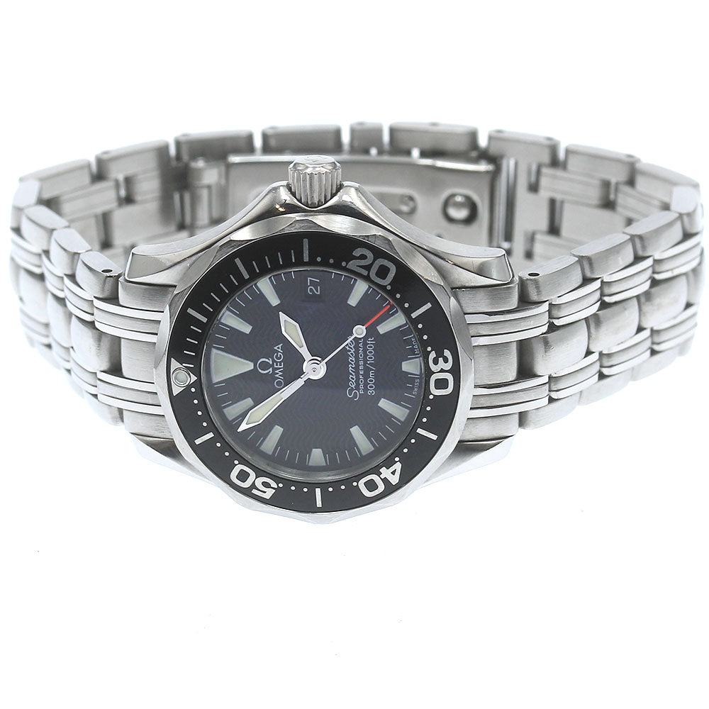 OMEGA Seamaster300 2282.50 Date black Dial Quartz Ladies Watch_878885