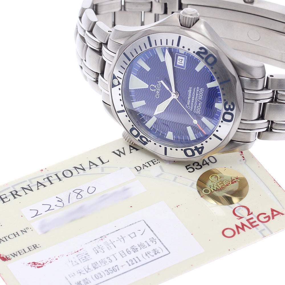 OMEGA Seamaster300 2231.80 Date Blue Dial Automatic Men's Watch_878890