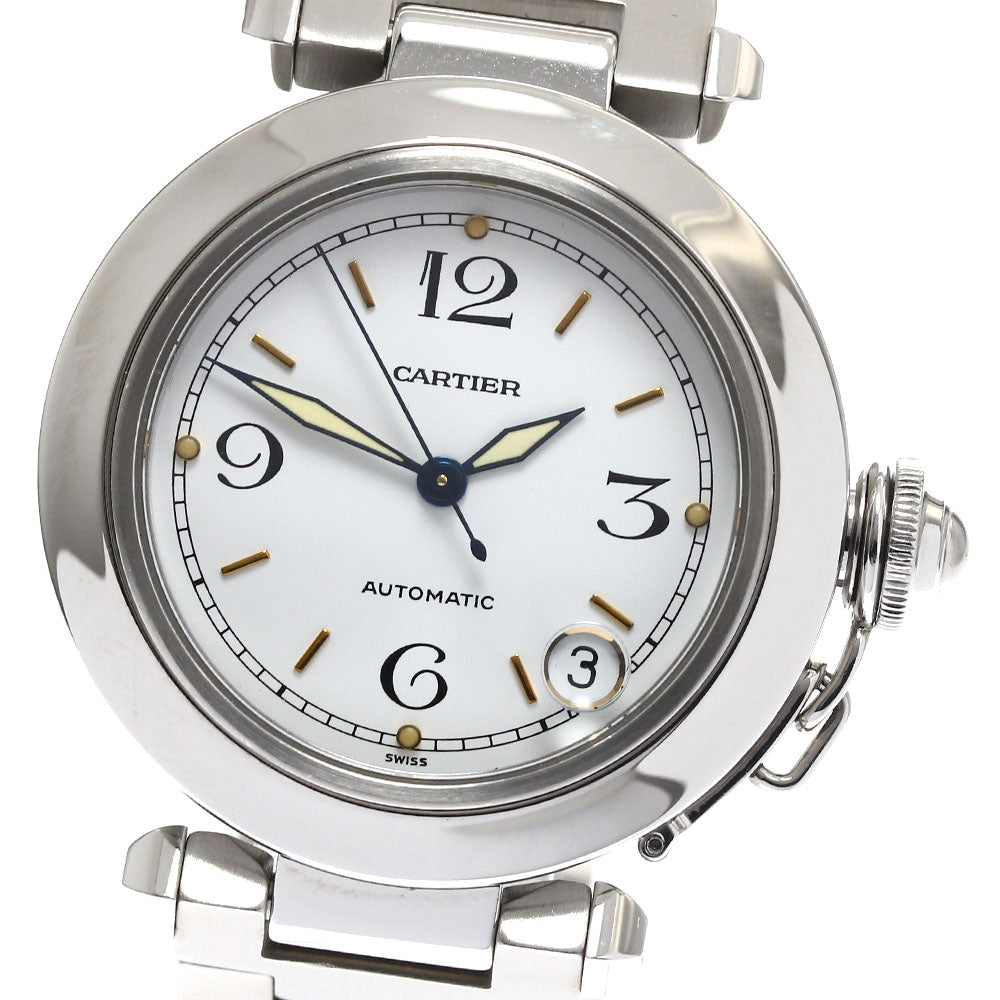CARTIER Pasha C W31015M7 Date white Dial Automatic Boy's Watch_878898