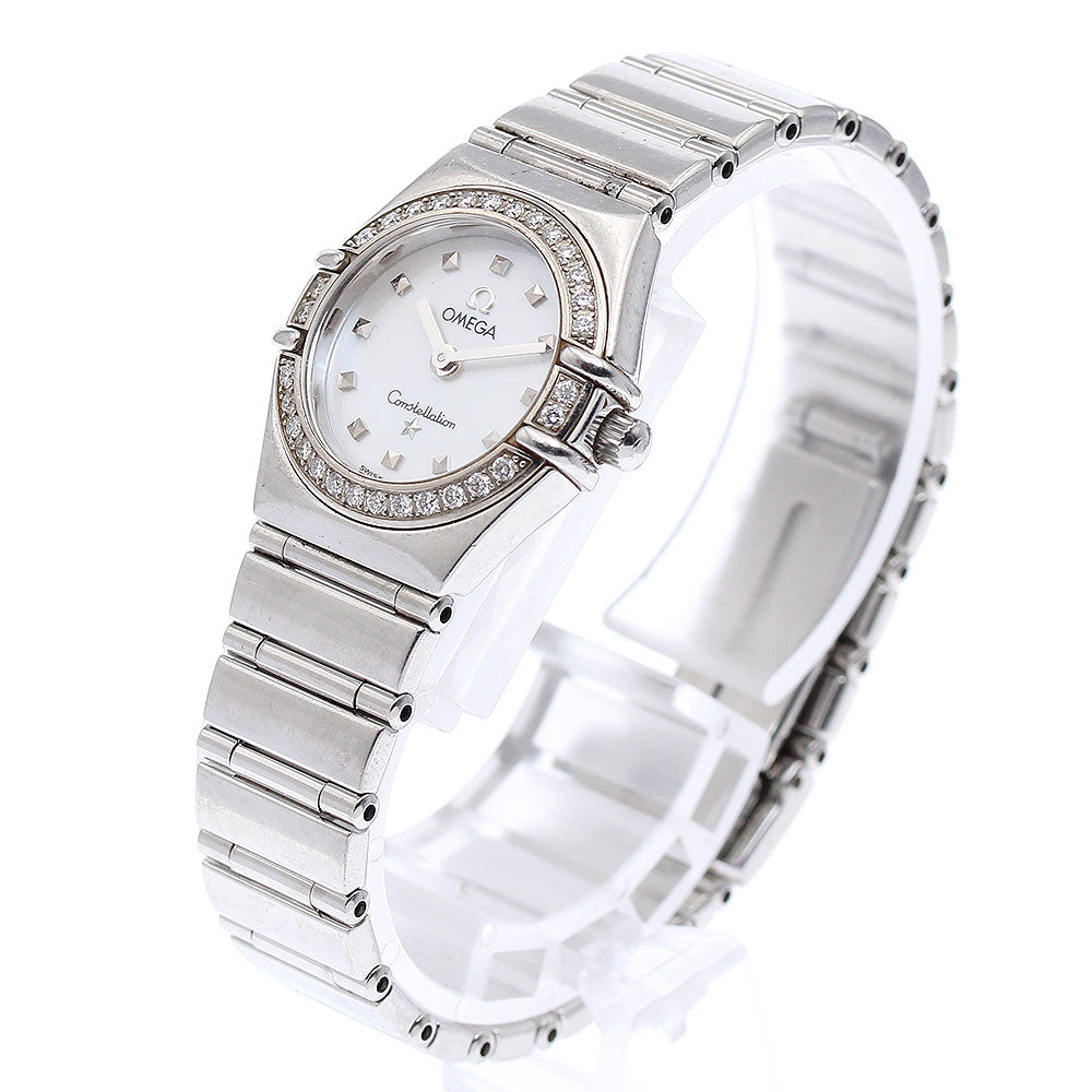 OMEGA Constellation 1465.71 Diamond Bezel White shell Dial Quartz Ladies Watch_878904