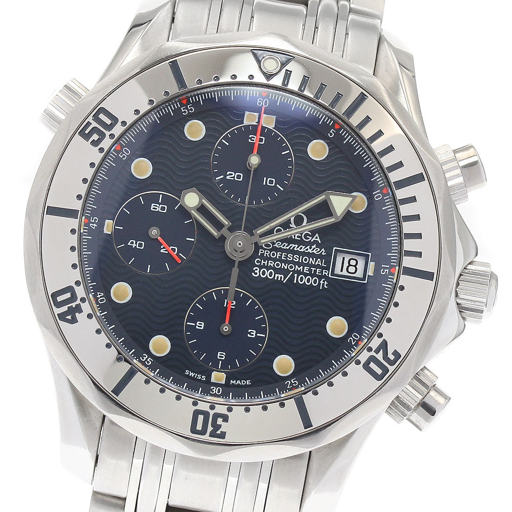 OMEGA Seamaster300 2598.80 Date Chronograph Navy Dial Automatic Men's_878907