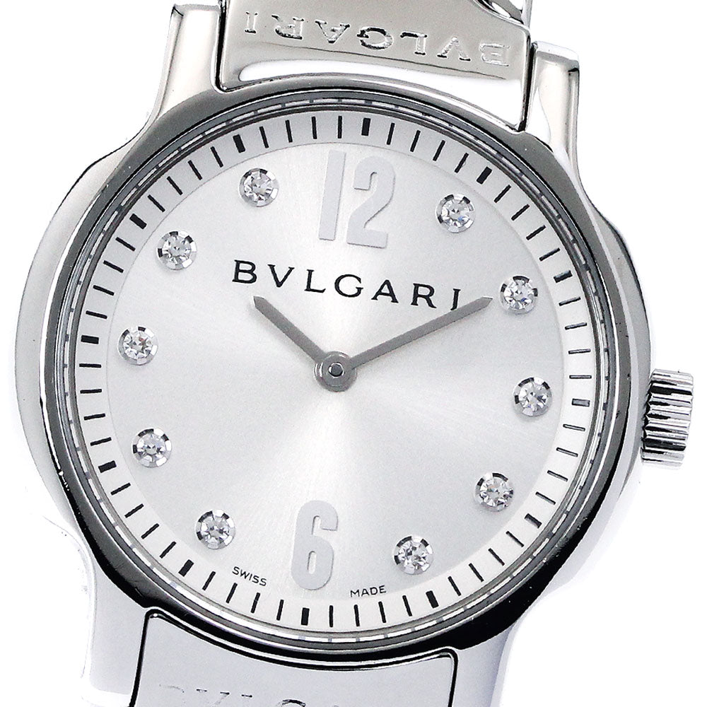 BVLGARI Solo tempo ST29S 10P diamond Silver Dial Quartz Ladies Watch_878914
