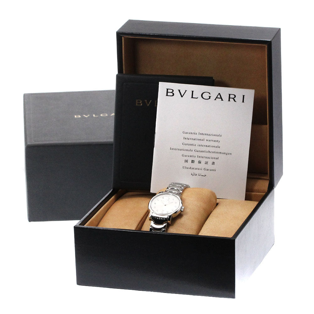 BVLGARI Solo tempo ST29S 10P diamond Silver Dial Quartz Ladies Watch_878914