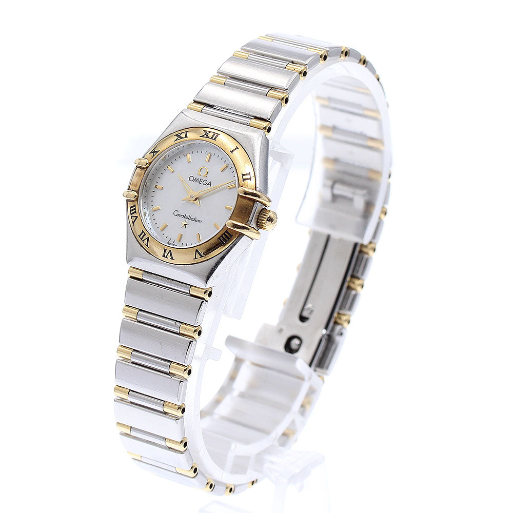 OMEGA Constellation 1362.70 White shell dial YG2 tone half bar White shell Dial Quartz Ladies Watch_878917