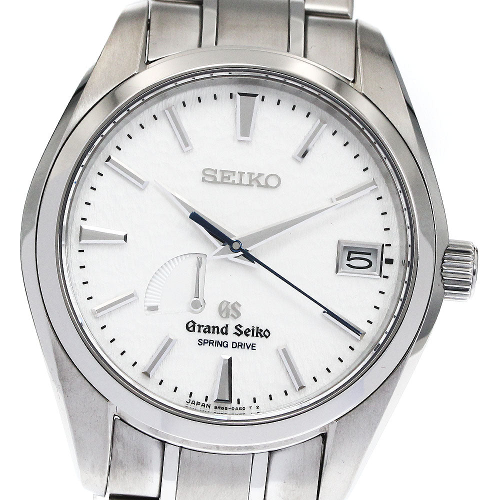 SEIKO Grand Seiko SBGA011/9R65-0AE0 Power reserve date white Dial Spring drive Men's Watch_878947