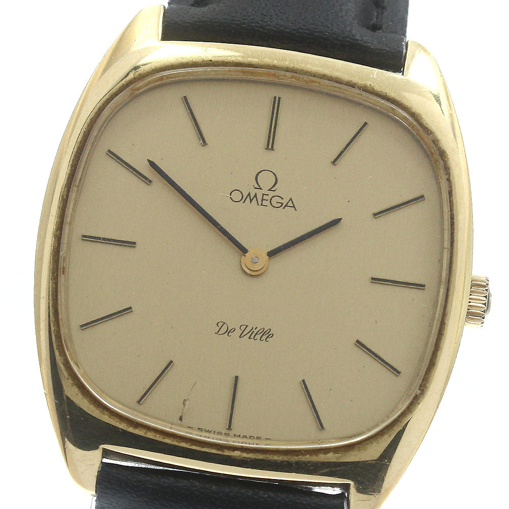 OMEGA De Ville 111.0139 Square Cal.625 Gold Dial Hand Winding Men's Watch_878973