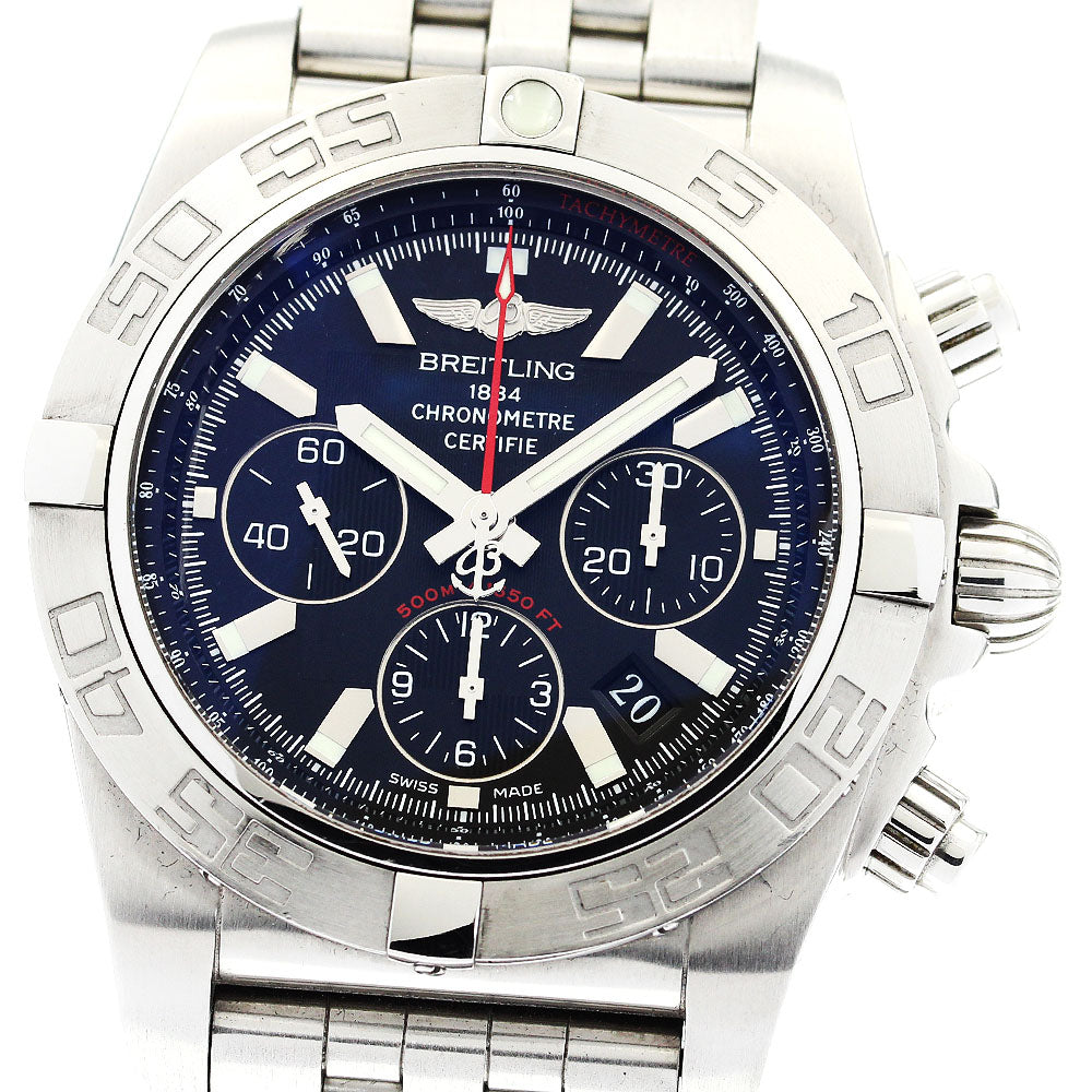 BREITLING Chronomat 44 AB0110 Chronograph black Dial Automatic Men's_878981