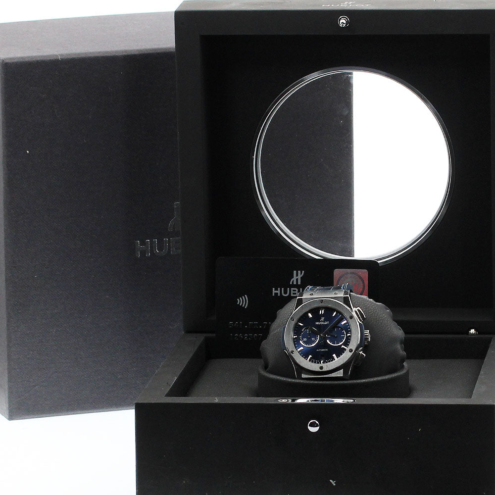 HUBLOT Classic Fusion Chrono Bluff Titanium Blue 541.NX.7170.LR blue Dial Automatic Men's Watch_879037
