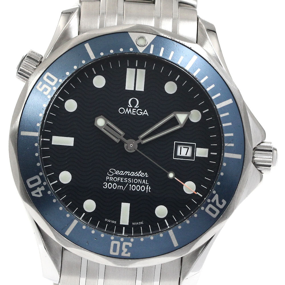 OMEGA Seamaster300 2541.80 Date Navy Dial Quartz Men's Watch_879039