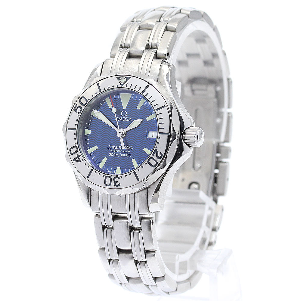 OMEGA Seamaster300m 2285.80 Date blue Dial Quartz Ladies Watch_879041
